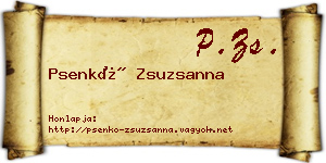 Psenkó Zsuzsanna névjegykártya